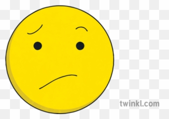 Unsure Emoji Emoticon Smiley Face Ks2 - Unhappy Smiley Png,Happy Face Emoji Png