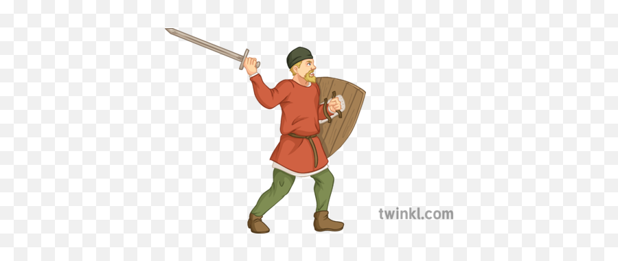 Man Swinging A Sword History English - Other Small Weapons Png,Cartoon Sword Png
