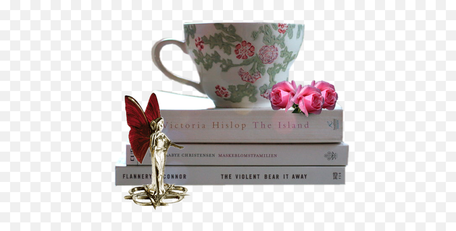 Cup - Saucer,Stack Of Books Png