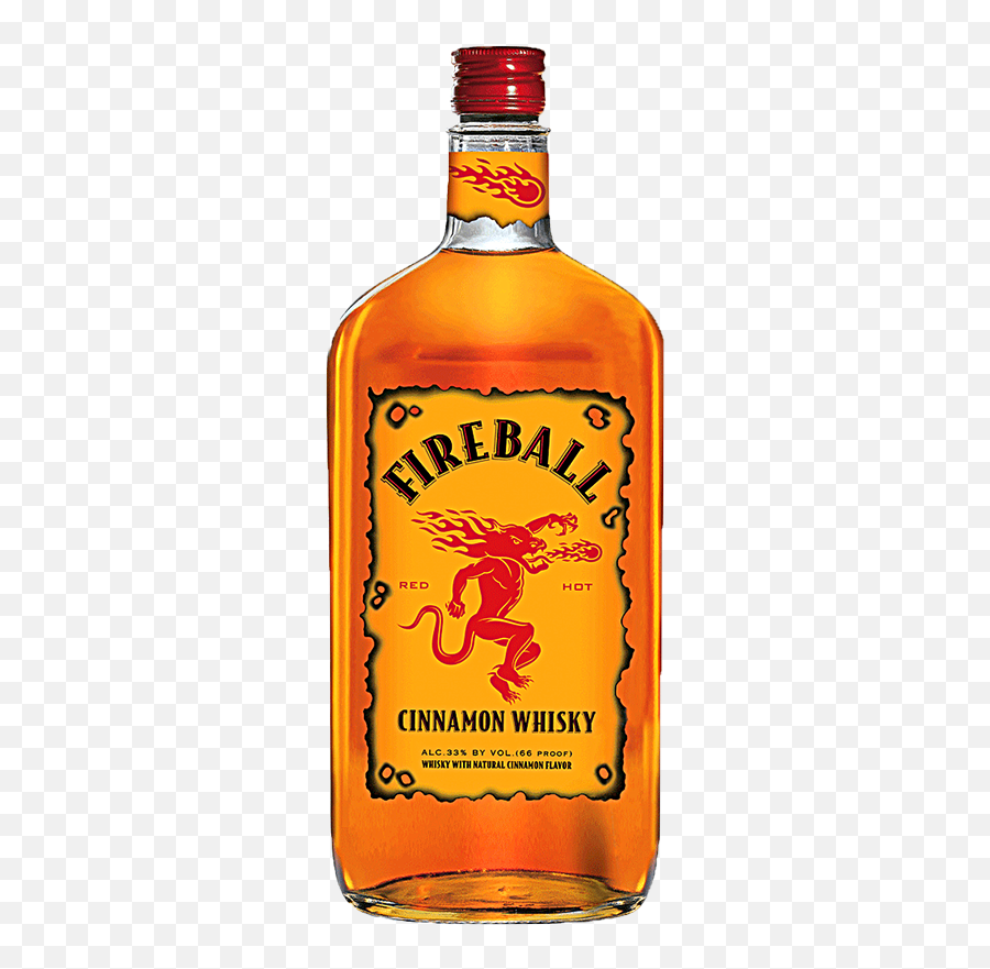 Download Fireball Whiskey Bottle Png - Fireball Cinnamon Whisky,Fireball Whiskey Png