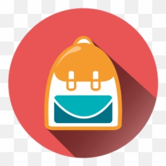 Backpack Round Icon - Png