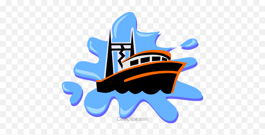 Fishing Boat Royalty Free Vector Clip Art Illustration - Logo For Fishing Boat Png,Fishing Boat Png