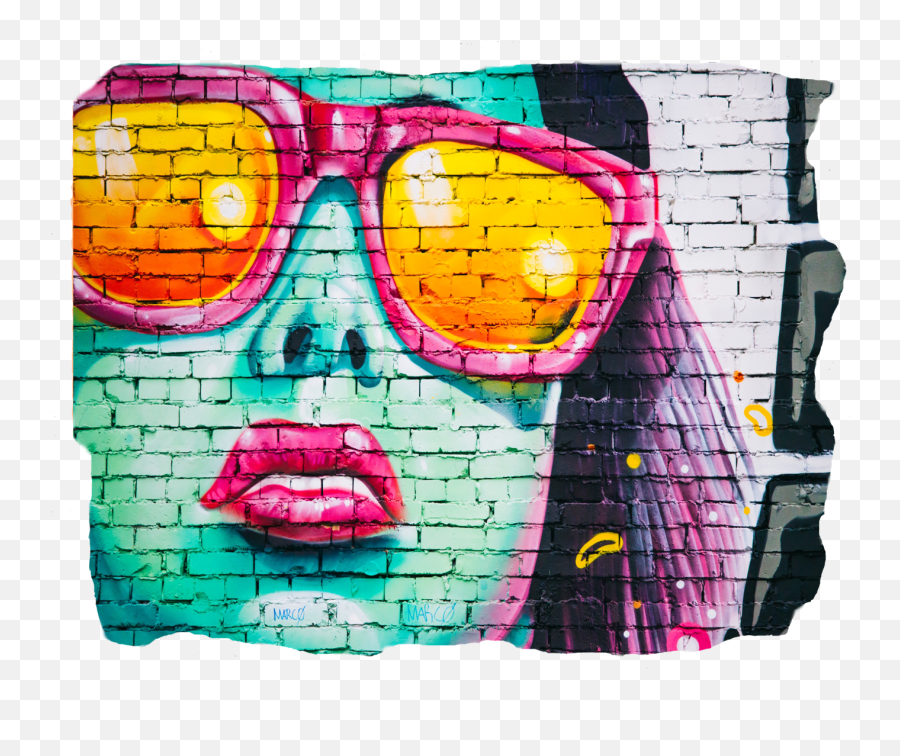 Graffiti Girl Png Transparent Image - Mural On Brick Wall,Graffiti Art Png