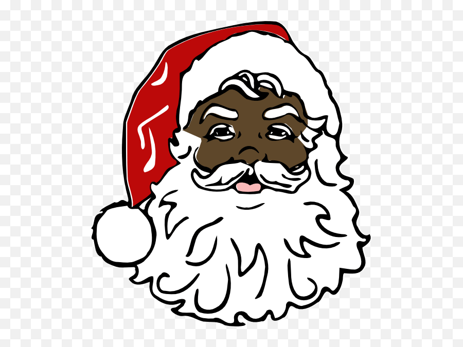 Cartoon Transparent Black Santa - Black Santa Claus Clipart Png,Santa Baron Icon