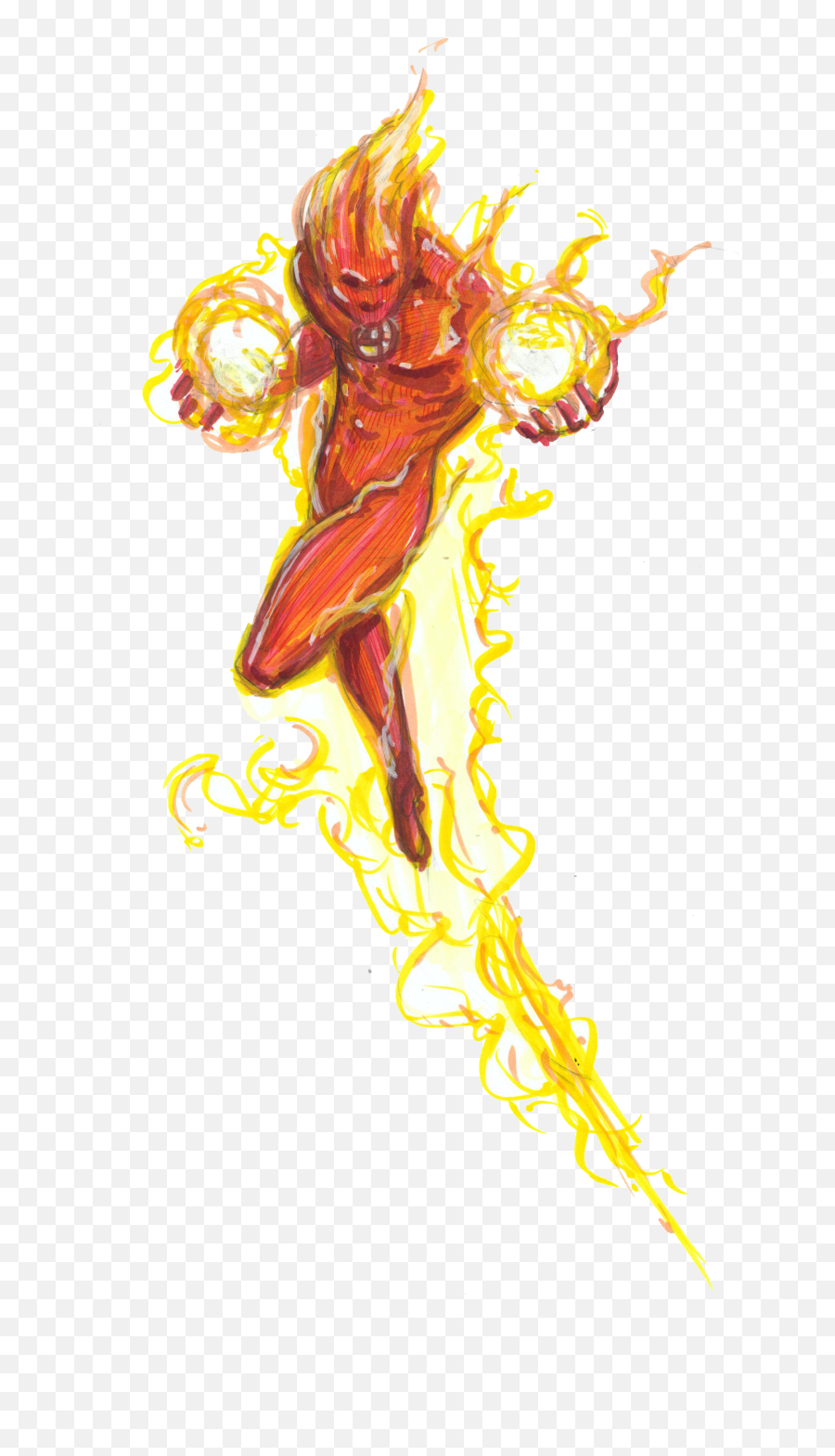 Human Torch Png Hd - Draw The Human Torch,Torch Png