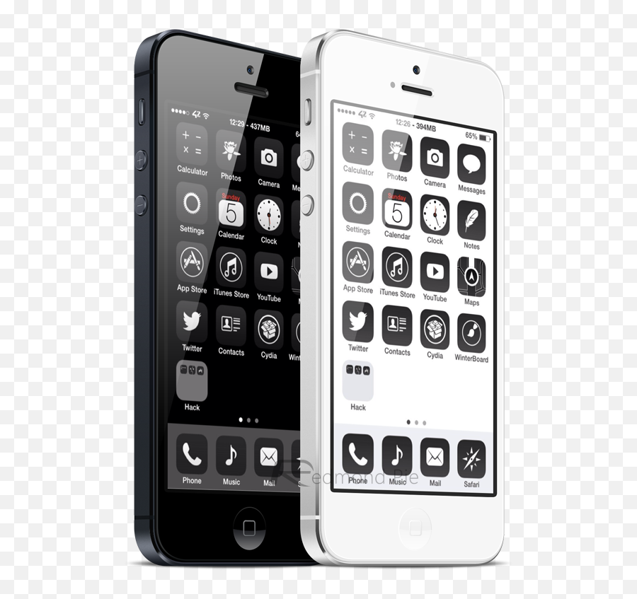 0bscure 7 For Ios Winterboard Theme - Iphone 5s Themes Png,Ios 7 Icon Guide
