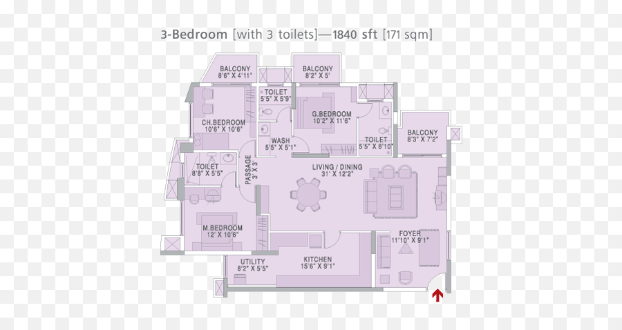 Bangalore Properties Brigade Metropolis - Brigade Metropolis 1610 Floor Plan Png,Dlf Icon Resale