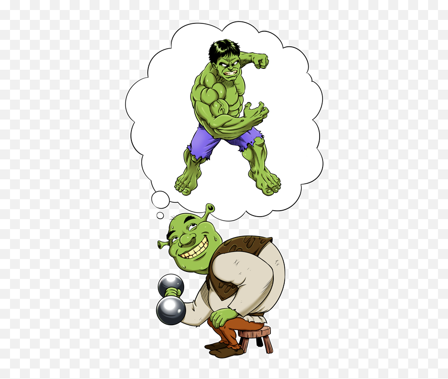 Parody Of Final Fantasy Vii - Ffvii Shrek And Hulk Shrek As Hulk Png,Final Fantasy 7 Icon