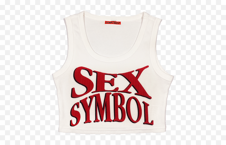Sex Symbol Cropped Tank Top Blancocherry Complimentusa - Sleeveless Png,Sex Icon