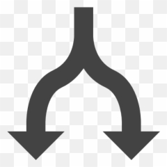 Road Split - Free Arrows Icons Icon Png,Path Icon Png