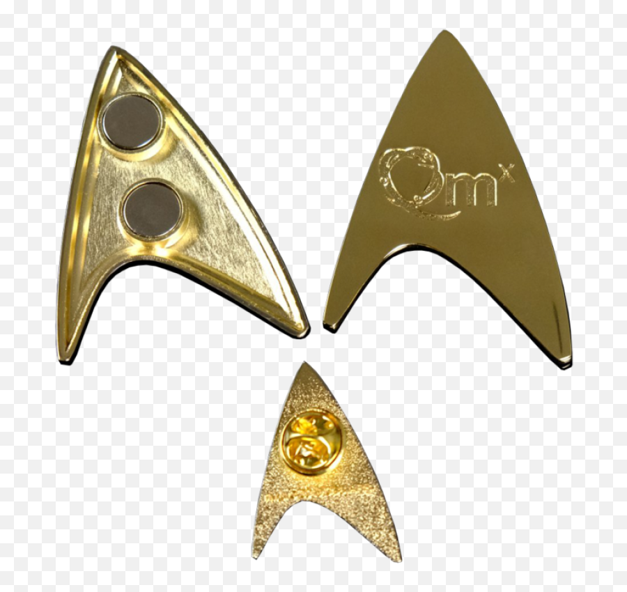 Star Trek Discovery - Enterprise Command Insignia Magnetic Badge Replica U0026 Lapel Pin Set Solid Png,Star Trek Icon Pack