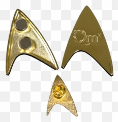 Star Trek Discovery - Enterprise Command Insignia Magnetic Badge Replica u0026 Lapel Pin Set Solid png