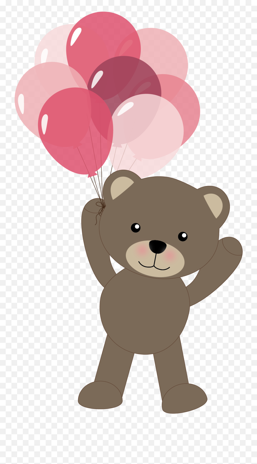 Download Hd B Bear Clipart Vector Teddy - Teddy Bear With Balloon Png,Teddy Bear Clipart Png