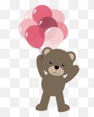 Download Hd B Bear Clipart Vector Teddy - Teddy Bear With Balloon Png,Teddy Bear Clipart Png