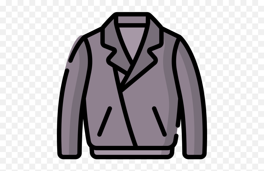 Leather Jacket - Free Fashion Icons Long Sleeve Png,Icon Biker Jacket