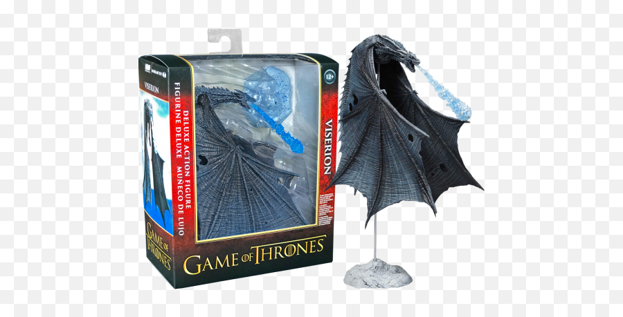 Game Of Thrones - Viserion Ice Dragon Deluxe Box Set Mcfarlane Dragon Game Of Thrones Png,Game Of Thrones Dragon Png