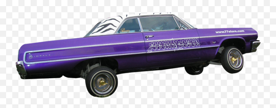 Family Car Chevrolet Impala Lowrider - Lowrider Png Purple,Low Rider Png