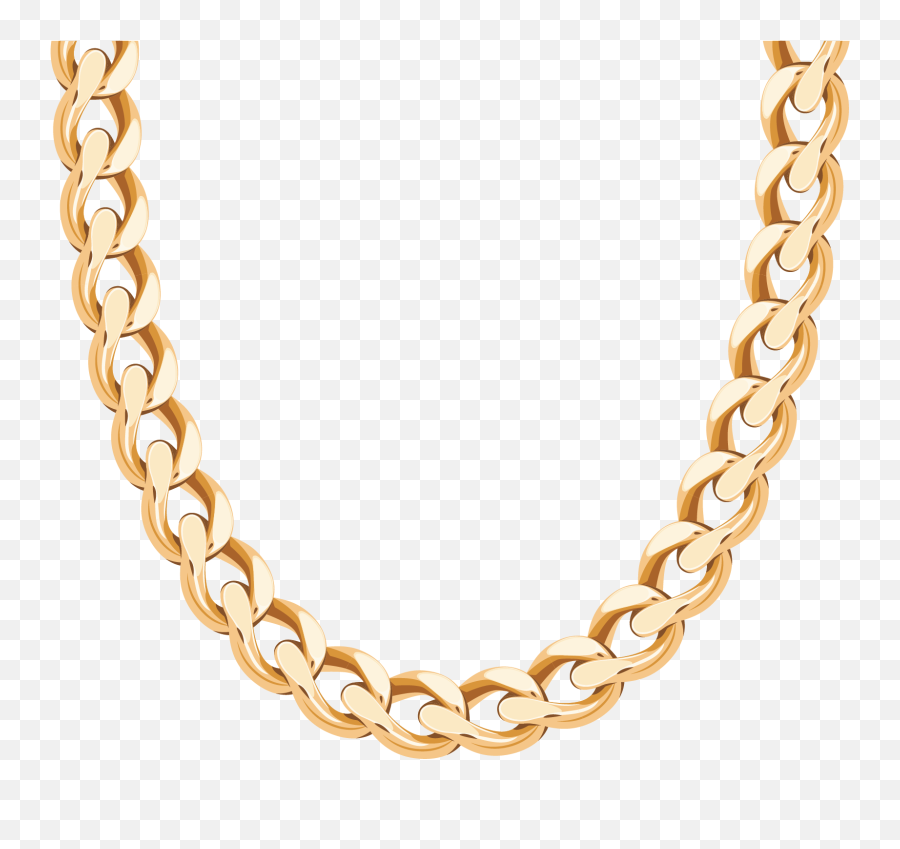 Gold Earring Vector Necklace Chains - Heavy Gold Chain Design Png,Chains Png