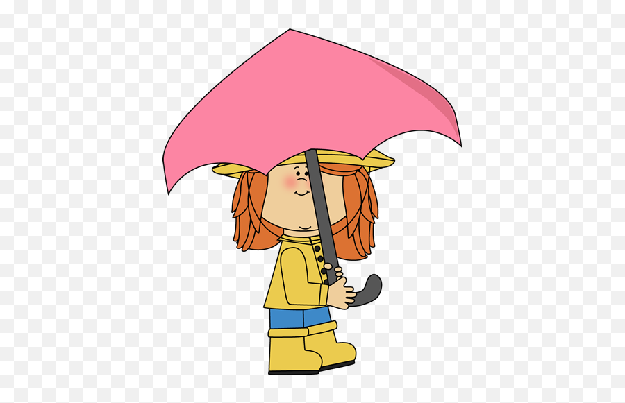 Girl Walking With Umbrella Clip Art - Girl Walking With Girl With An Umbrella Clipart Png,Girl Walking Png