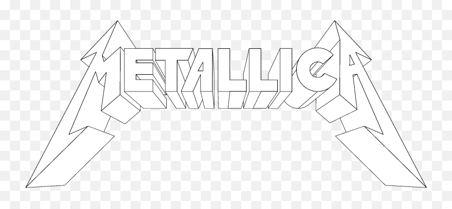 Metallica Drawing White Transparent - Sketch Png,Metallica Png