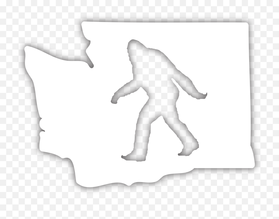 Sasquatch Wa Diecut Sticker - Silhouette Png,Sasquatch Png