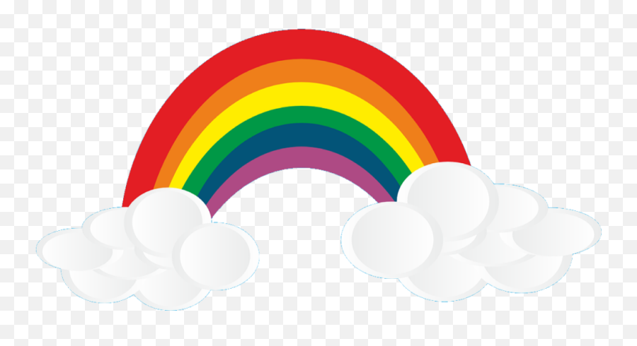 Vibgyor Rainbow Color Codes Webnots - Printable Rainbow With Clouds Clipart Png,Rainbow Emoji Png