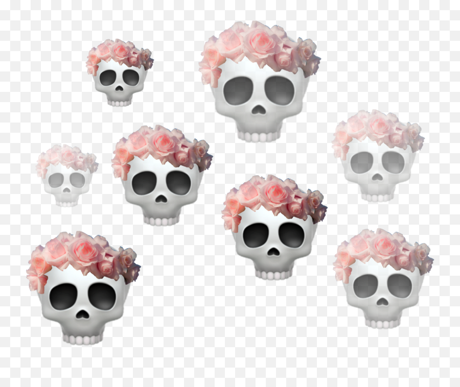 Download Emoji Crown Skeleton Skull - Skull Emoji Crown Png,Skull Emoji Transparent