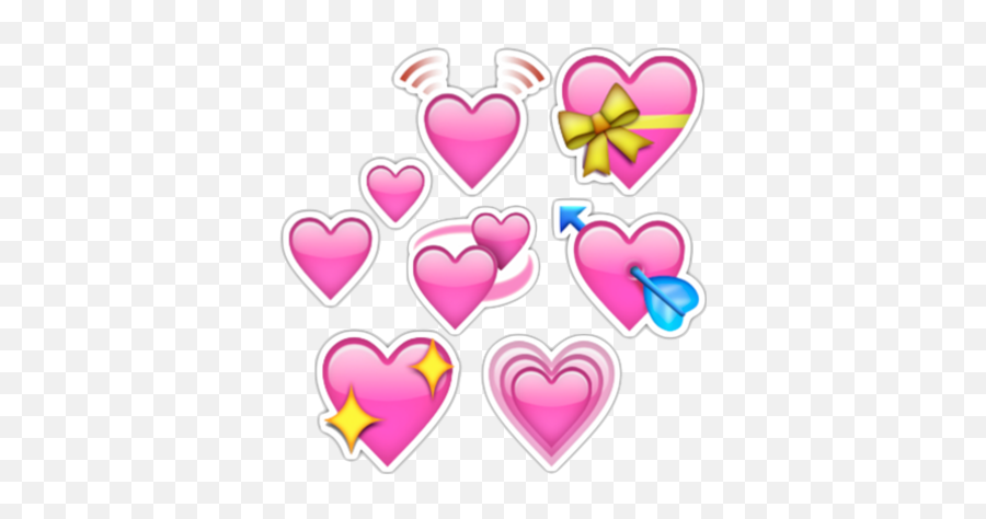 Emoji Heart Png Pin Strawberry Border - Iphone Emojis Hearts Png,Small Heart Png