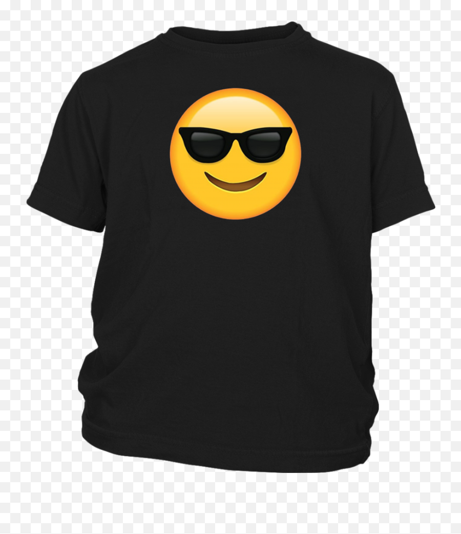 Sunglasses Smile Face Emoji Shirt U2013 Teekancom - Autism Mom Shirt Png,Sunglasses Emoji Png