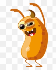 Download Eye Yellow Bacteria Virus Cartoon Bug Clipart Png - Transparent Bacteria Cartoon Png,Virus Png