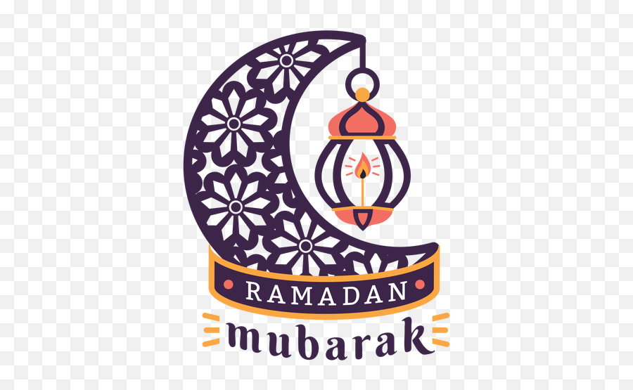 Ramadan Mubarak Lamp Light Candle Crescent Badge Sticker - Ramadan Mubarak Logo Png,Light Transparent