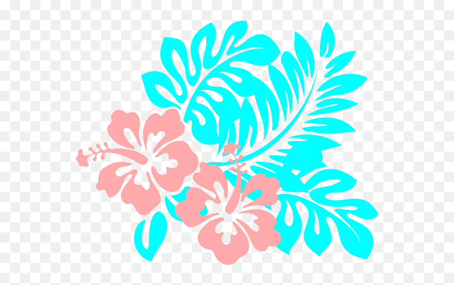 Download Aqua Hibiscus Flower Use Like Base64 Msr - 7 Hibiscus Clip Art Png,Hibiscus Flower Png