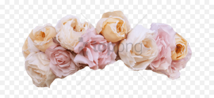 Download Pink Flower Crown Floral - Garden Roses Png,Flower Garland Png