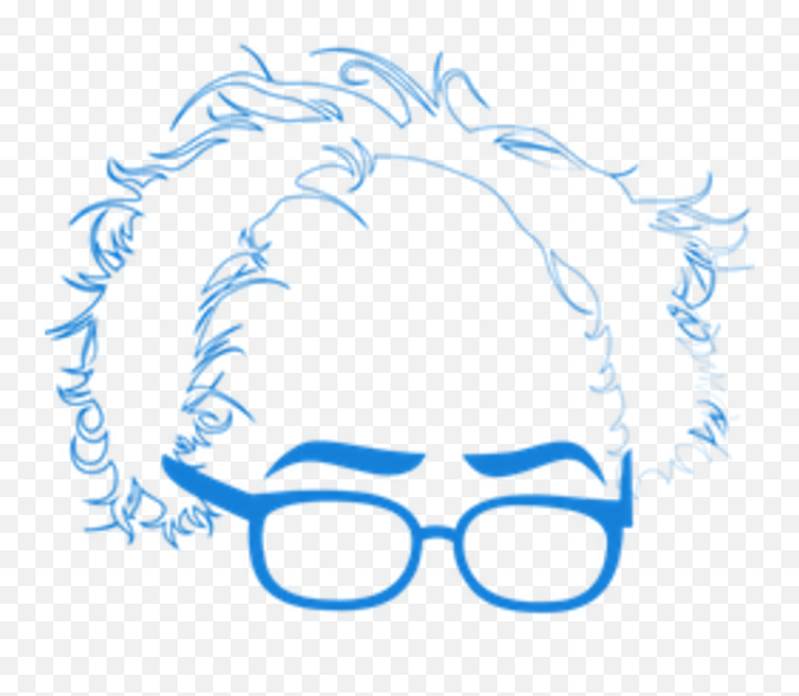 Bernie Sanders Show Clipart - Bernie Sanders Hair Glasses Art Png,Bernie Png