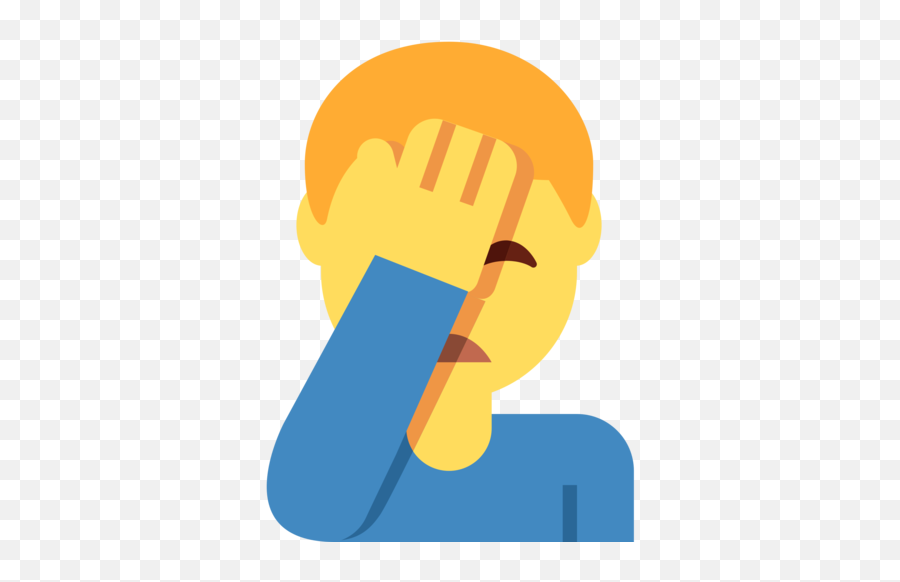 Man Facepalming Emoji - Man Facepalm Emoji Png,Facepalm Emoji Png