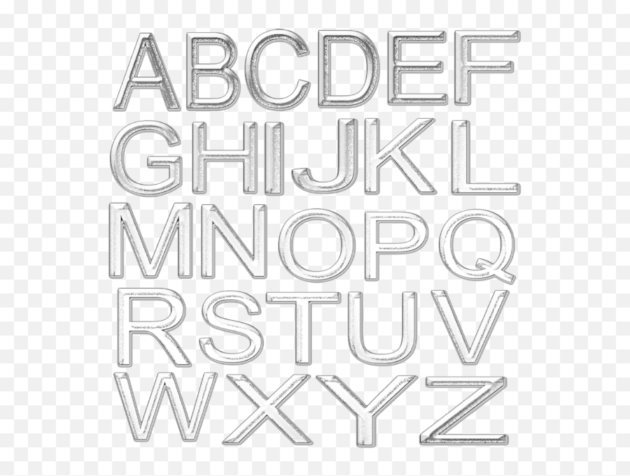 Silver Alphabet Chrome Png - Cancino,Chrome Png