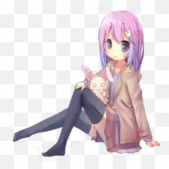 Anime girl PNG transparent image download, size: 1191x670px