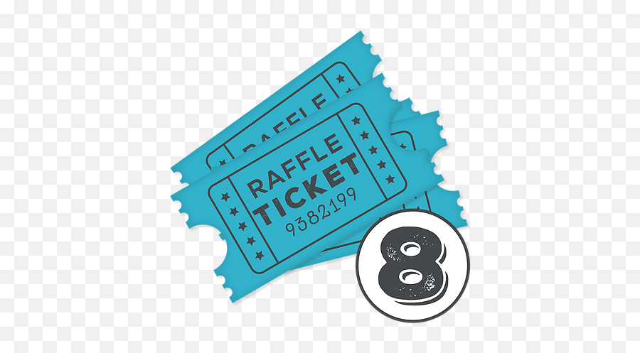 Raffle Ticket 8 - Label Png,Raffle Tickets Png