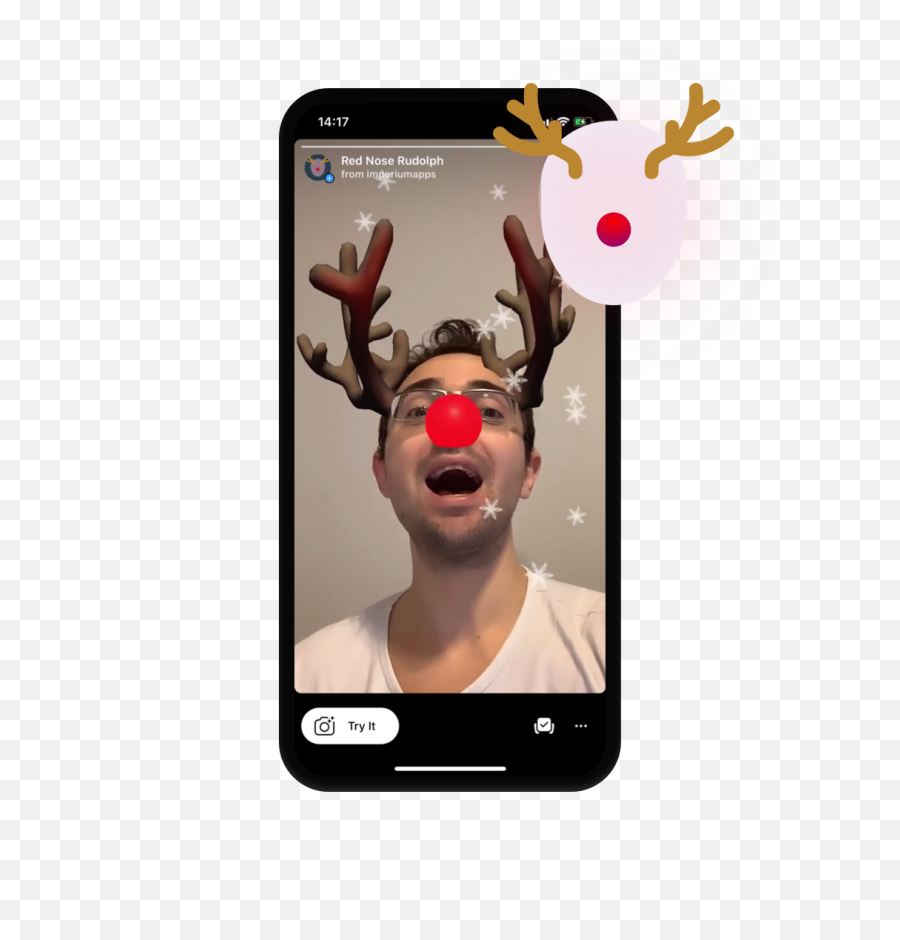 Download Image Module - Christmas Instagram Filter Png,Rudolph Nose Png