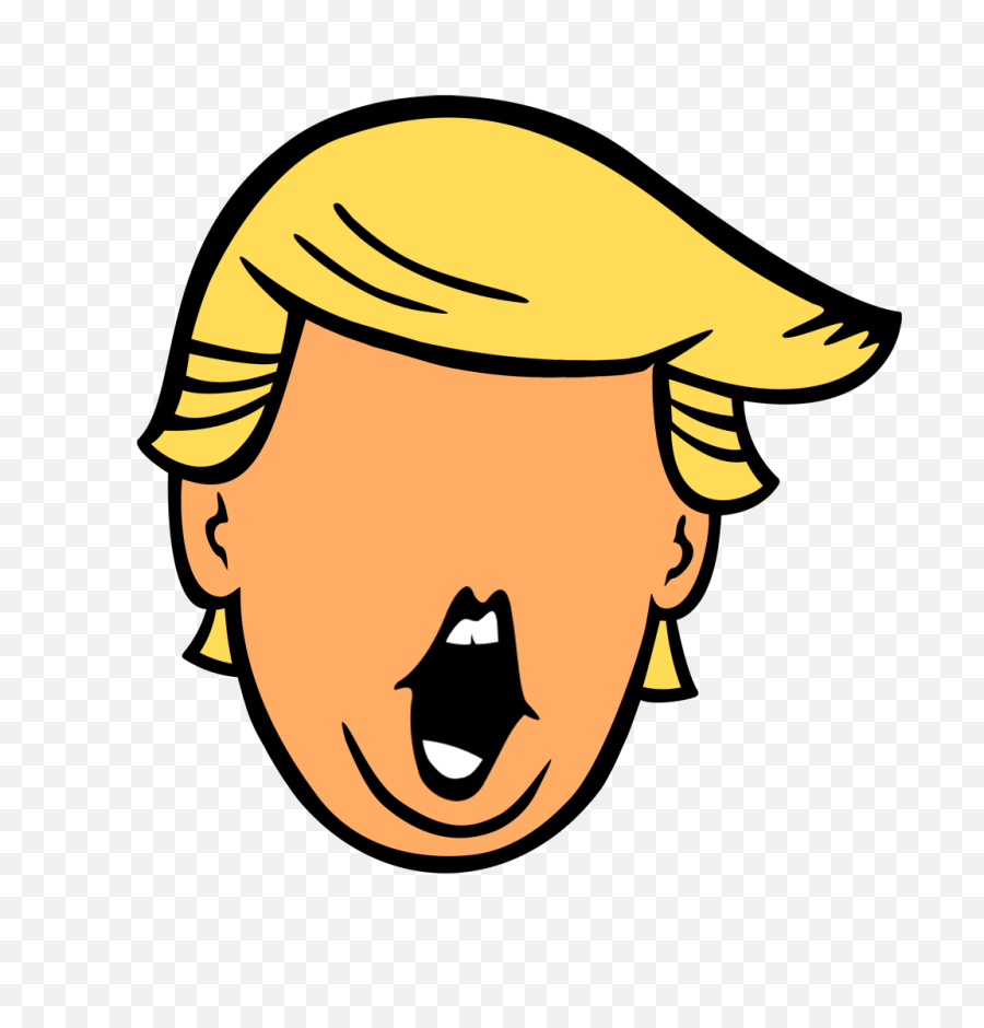 Donald Trump Head Icon Clipart - Donald Trump Hair Cartoon Png,Trump Head Transparent Background