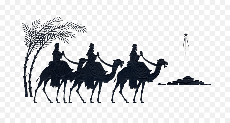 Christmas Silhouettes - Transparent Three Wise Men Png,Star Of Bethlehem Png