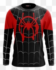 Spider - Man Into the SpiderVerse Miles Morales Cosplay 3D Long Sleeve Shirt Turksh National Team Tracksuit png