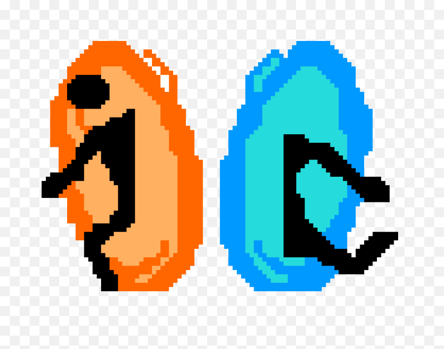 Portal 2 Logo Png - Pixel Art Minecraft Portal,Portal 2 Logo