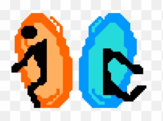 Portal 2 Logo Png - Pixel Art Minecraft
