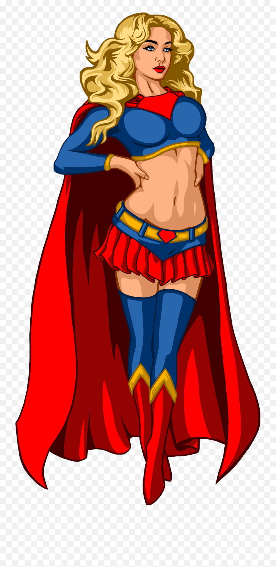 Superhero Outerwear Joint Png Clipart - Female Public Domain Superheroes,Cartoon Woman Png