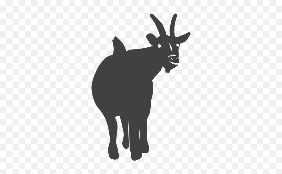 Goat Tail Hoof Horn Silhouette - Animal Figure Png,Goat Horns Png