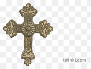 Ornate Cross Illustration - Twinkl Christian Cross Png,Crucifix Png