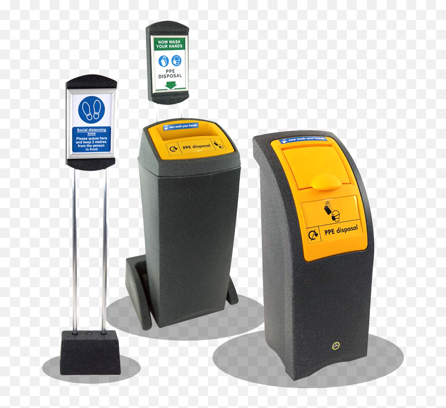 Ppe Bins - Simple Waste Disposal Solutions For Used Ppe Portable Png,Recycling Bin Png