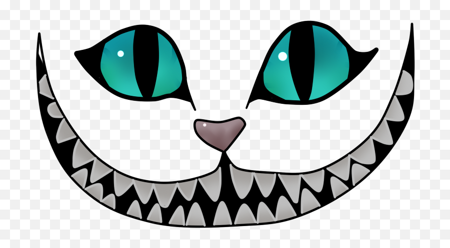 Free Cheshire Cat Smile Silhouette - Alice In Wonderland Cat Face Mask Png,Cheshire Cat Smile Png