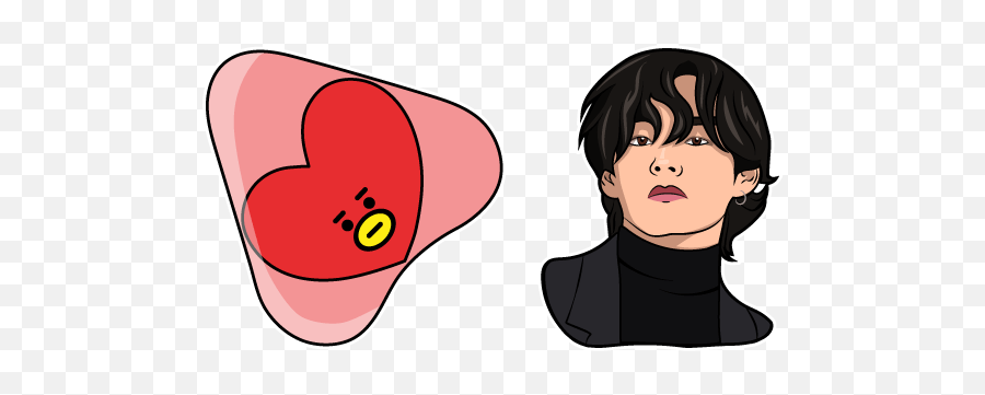 Bts V And Tata Cursor - Custom Cursor Bts Png,Bts V Transparent